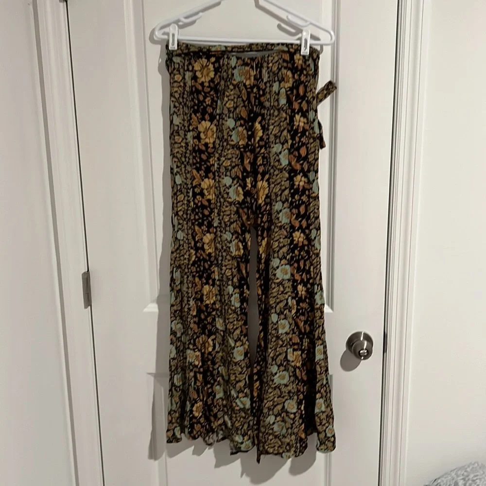 Free People Bali Sultry Boho Pants Jade Combo Small - Picture 7 of 8